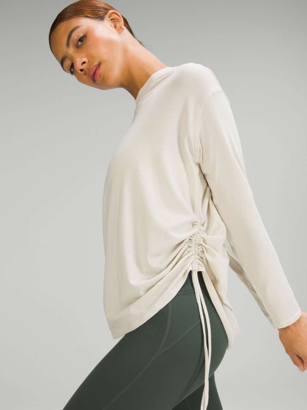 Lululemon Pima Cotton Side-Cinch Long Sleeve Shirt